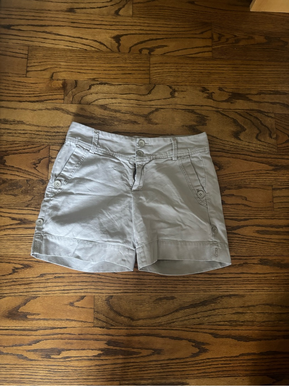 GAP Light Gray Button-Front Women's Casual Shorts
